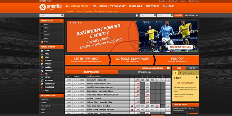 SYNOTTIP sportove stavky