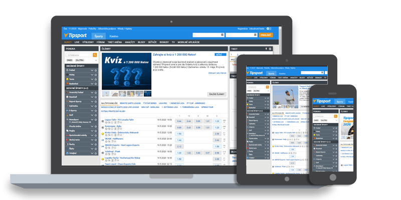 online stávkovej kancelárie Tipsport mobilná verzia