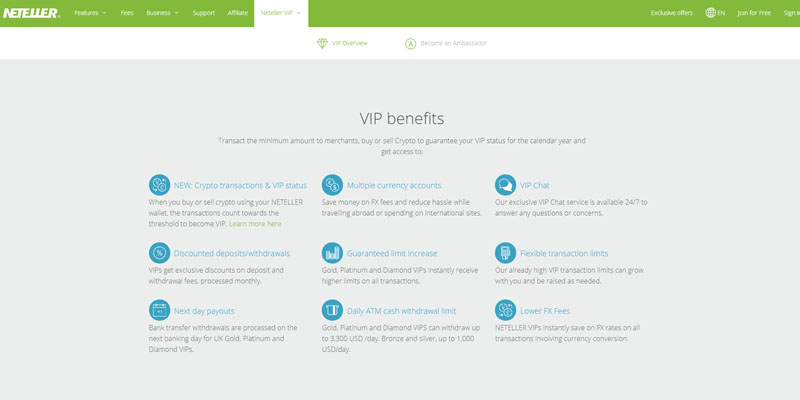 NETELLER VIP program